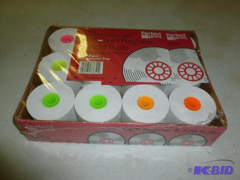 Full Box of Cash Register & Add Rolls