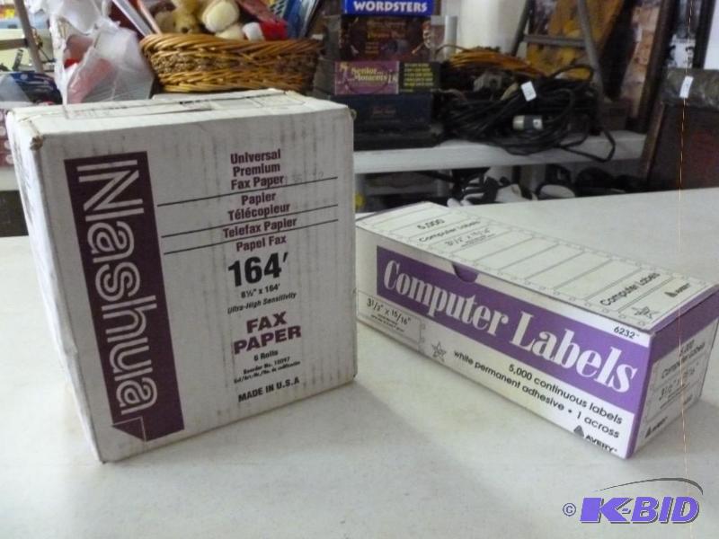 Labels and Fax Paper