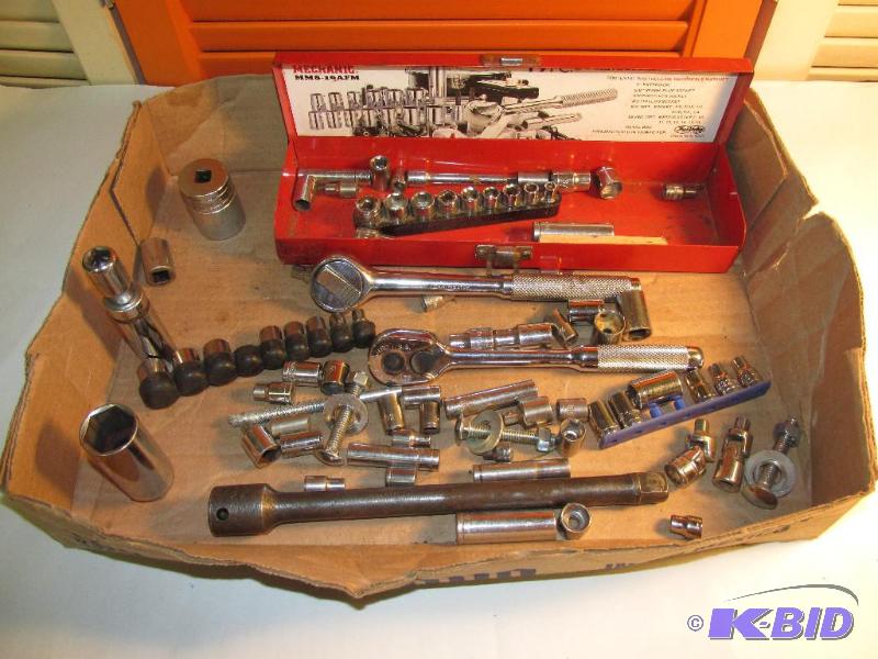 Large Lot of Sockets and Ratchets, including Craftsman, Stanley, Snap-On, and Vintage Duro-Chrome