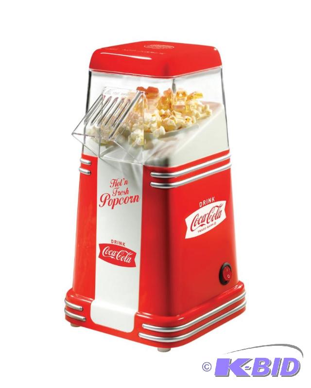 lot 115 image: Nostalgia Electrics Coca Cola Series RHP310COKE Mini Hot Air Popcorn Popper
