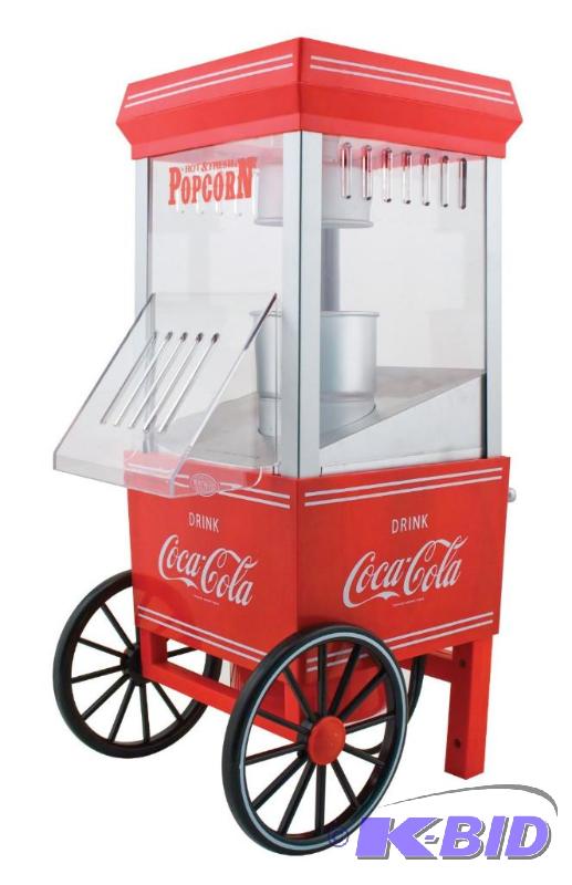 lot 116 image: Nostalgia Electrics Coca-Cola Series OFP501COKE Hot Air Popcorn Maker
