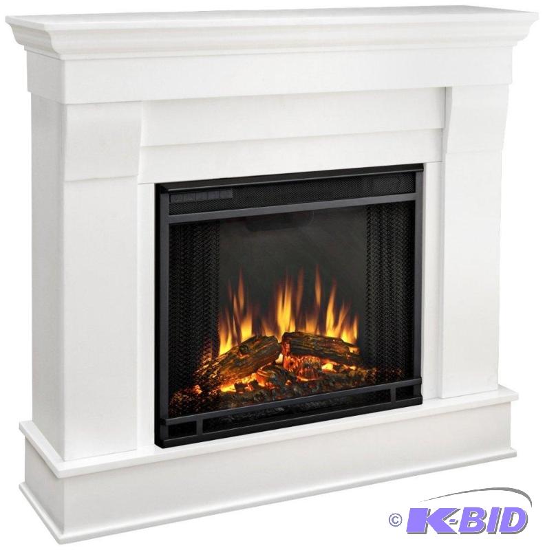 lot 124 image: Real Flame Chateau White Mantel Electric Fireplace