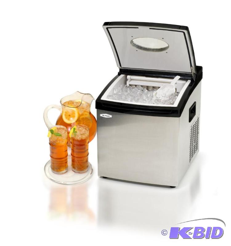 lot 136 image: MaxiMatic MIM-5802 Mr Freeze Portable Ice Maker, Stainless Steel