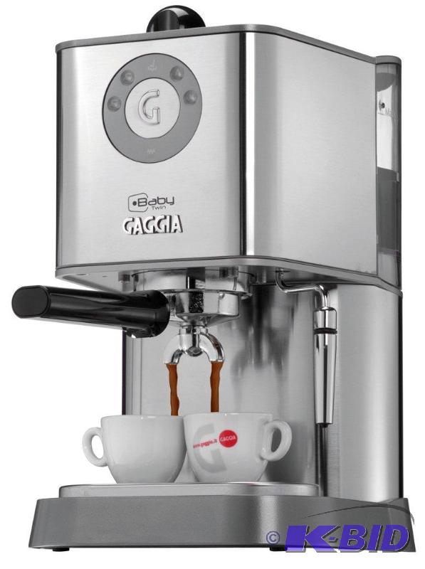 lot 165 image: Gaggia 12500 Baby Twin Espresso Machine with Dual Heating System, Stainless Steel