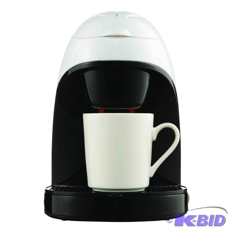 lot 174 image: Brentwood TS-112W Single Cup Coffee Maker, 8.75 x 6.75 x 9.5-Inch, White
