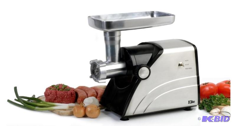 lot 2 image: MaxiMatic HA-3433A Elite Platinum 550-Watt Stainless Finish Meat Grinder, Gray