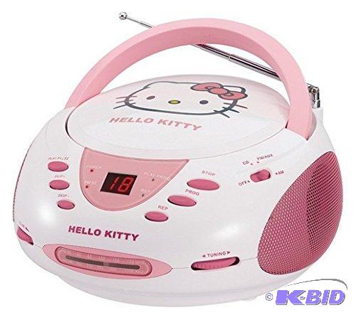 lot 207 image: HELLO KITTY KT2024A Stereo AMFMCD Boom Box