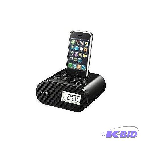 lot 221 image: Sony ICF-C05iP FM Clock Radio wDock for iPodiPhone
