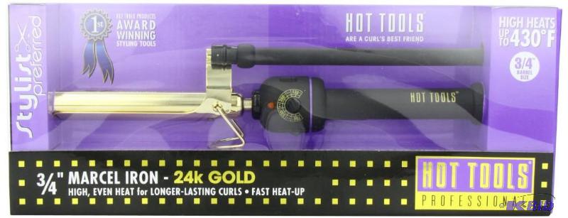 lot 252 image: Hot Tools HT1105 Regular Professional Marcel Curling Iron with Multi Heat Control, 34 Inches