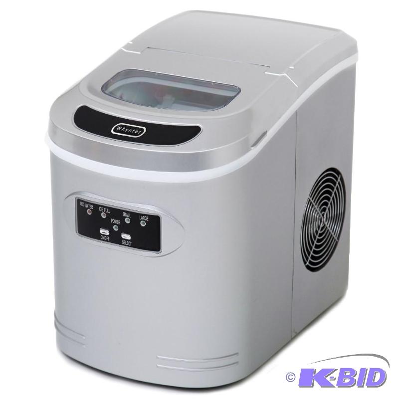 lot 297 image: Whynter IMC-270MS Compact Ice Maker, 27-Pound, Metallic Silver