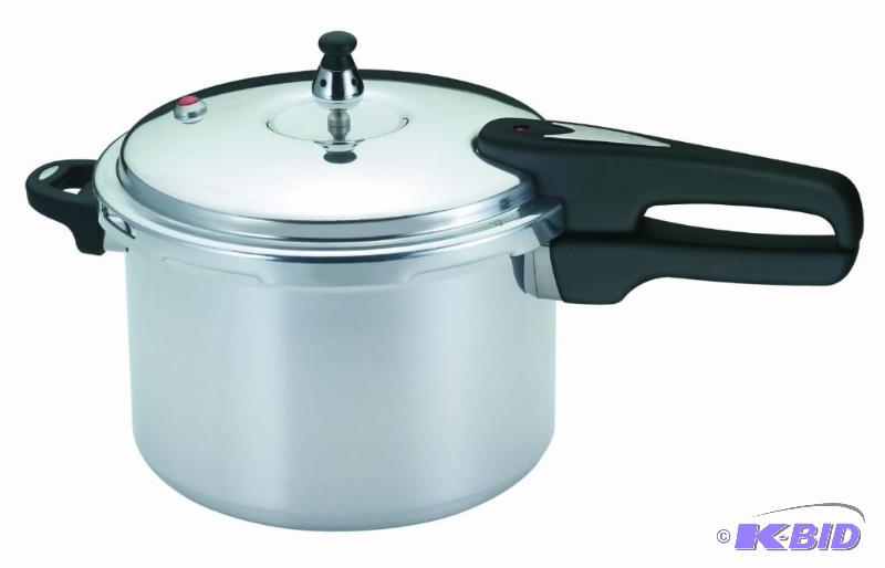 lot 34 image: Mirro 92160A Polished Aluminum Pressure Cooker, 6-Quart, Silver