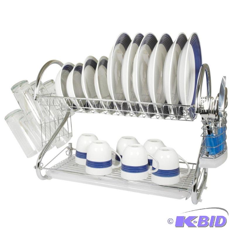 lot 35 image: Better Chef DR-22 Chrome 2-Tier Dish Rack, 22-Inch