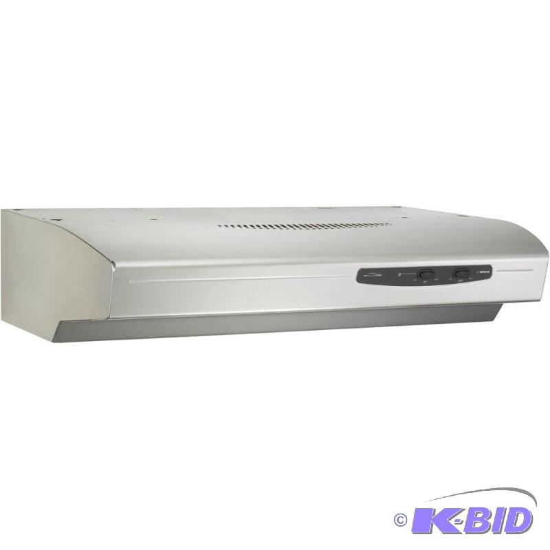 lot 38 image: Broan QS130SS Allure Range Hood, Stainless Steel, 30-inch
