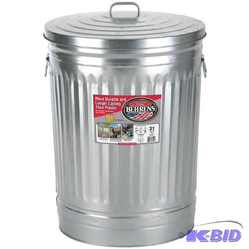 lot 99 image: Behrens 1270 31-Gallon Trash Can with Lid