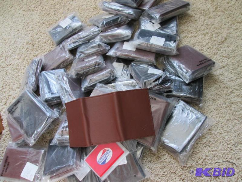 lot 122 image: Huge value lot of leather wallets by American...