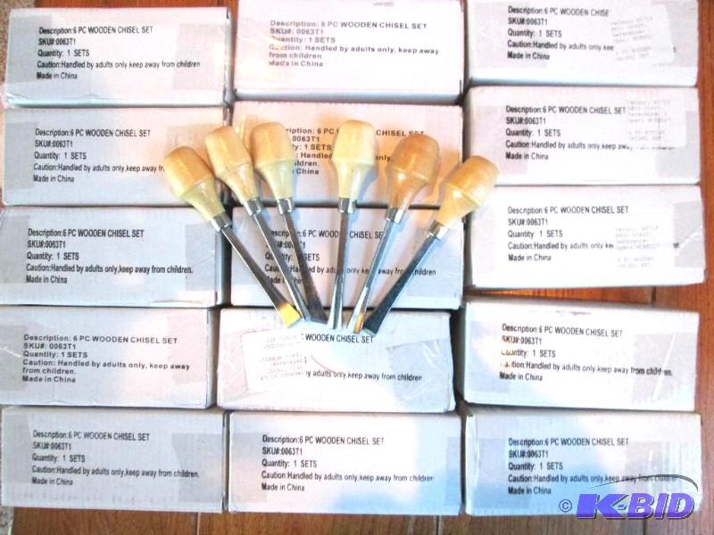 lot 74 image: Lot of 15 Set of 6 wood chisel hand tools...