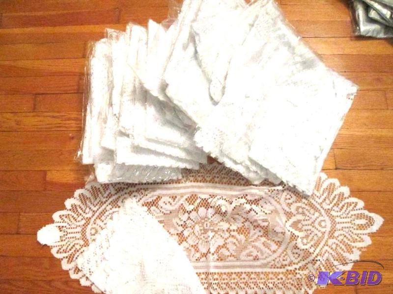 lot 91 image: Lot of 25 - three packs of crocheted dresser ...