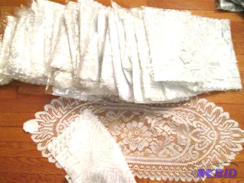 lot 92 image: Lot of 30 - three packs of crocheted dresser ...
