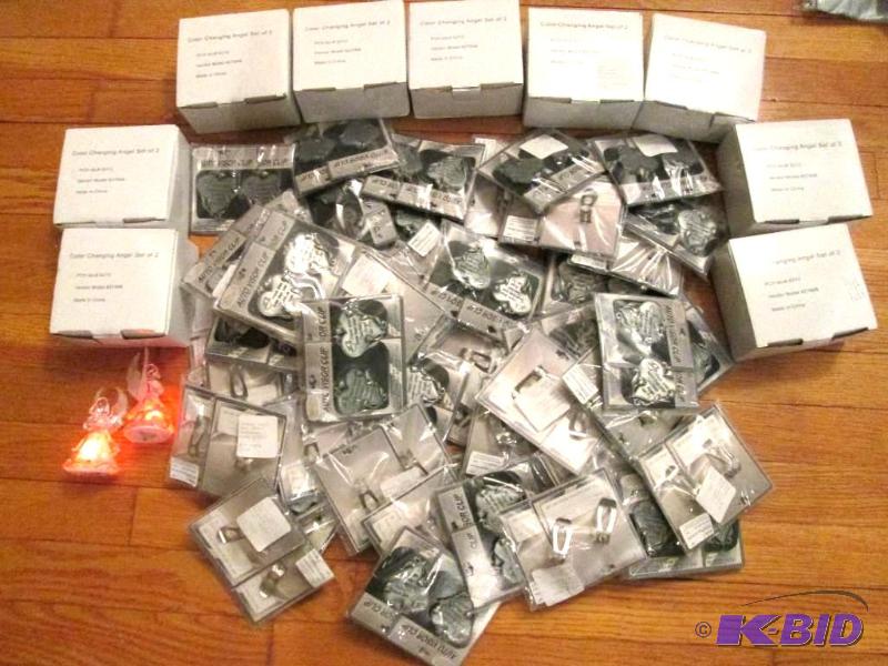 lot 93 image: Lot of 9 boxes, Lighted angels, changing colo...