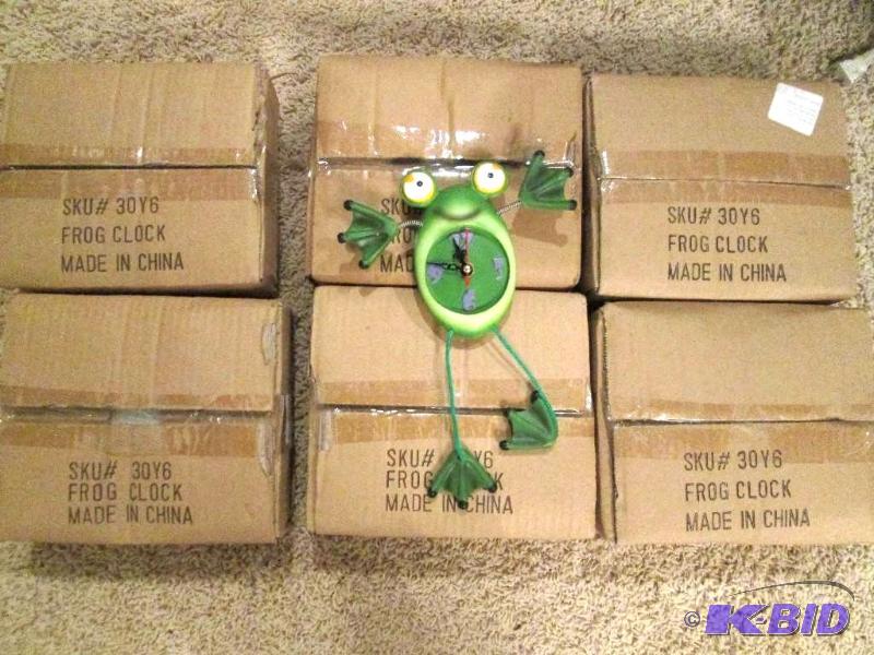 lot 97 image: Lot of 6 frog clocks...