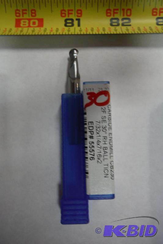 Niagara Cutter CB230 Carbide Ball Nose End Mills, Inch, Right Hand, Round Shank, TiCN Finish