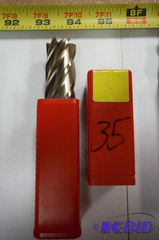 Dormer C291 High Speed Steel (HSS) Square Nose End Mills, Metric, Threaded Shank, Gold Oxide Finish,
