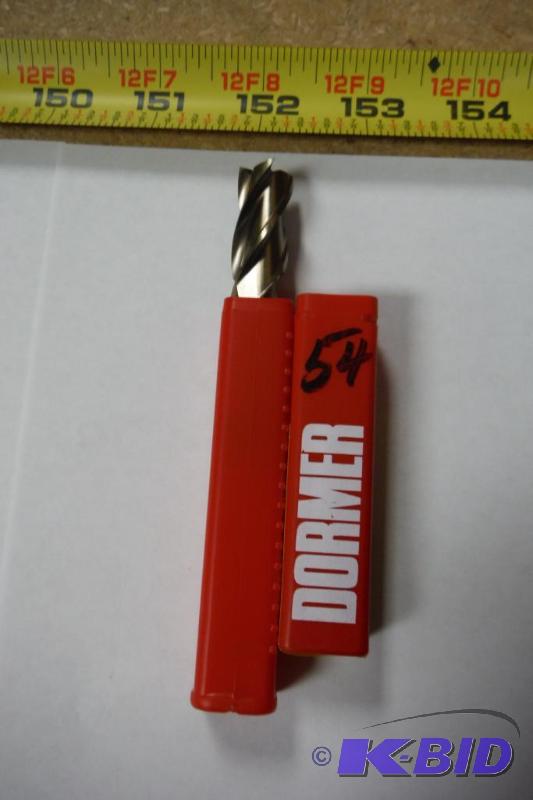 Dormer C291 High Speed Steel (HSS) Square Nose End Mills, Metric, Threaded Shank, Gold Oxide Finish, Finishing Cut, Non-Center Cutting, 30 Degree Helix