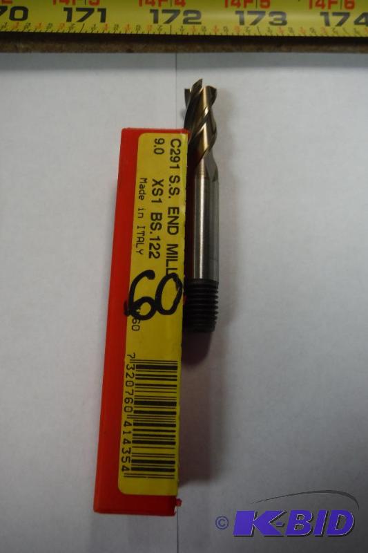 Dormer C291 High Speed Steel (HSS) Square Nose End Mills, Metric, Threaded Shank, Gold Oxide Finish, Finishing Cut, Non-Center Cutting, 30 Degree Helix,
