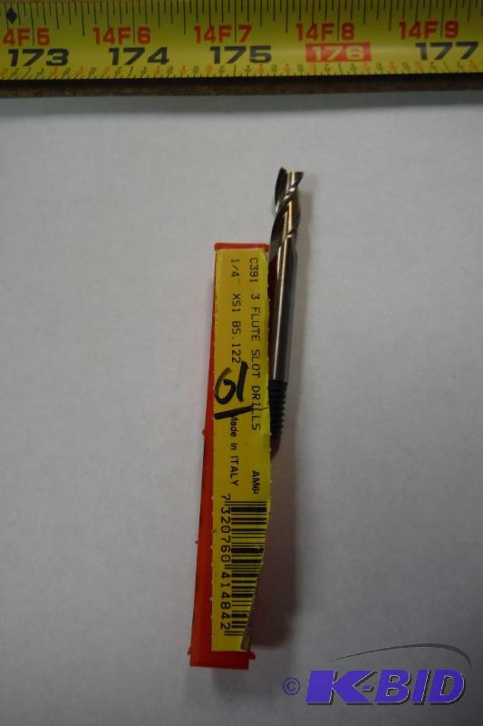 Dormer C391 Cobalt Steel Square Nose End Mills, Inch, Threaded Shank, Gold Oxide Finish, 30 Degree Helix,