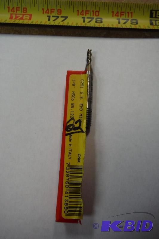 Dormer C291 High Speed Steel (HSS) Square Nose End Mills, Inch, Threaded Shank, Gold Oxide Finish, Finishing Cut, Non-Center Cutting, 30 Degree Helix,