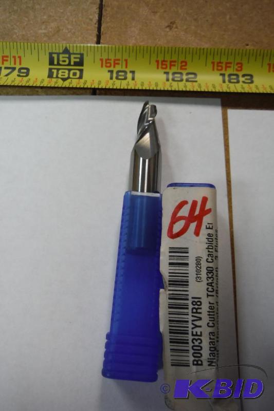 Niagara Cutter TCA330 Carbide End Mill, Uncoated (Bright), 3 Flutes, 7 Degree Taper End, 34 Cutting Length, 14 Cutting Diameter