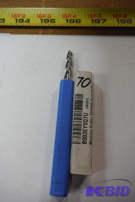 Niagara Cutter TCA330 Carbide End Mill, Uncoated (Bright), 3 Flutes, 2 Degree Taper End, 1-14 Cutting Length, 316 Cutting Diameter