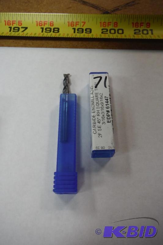 Niagara Cutter A245R Carbide Corner Radius End Mills, Inch, TiCN Finish, Roughing and Finishing Cut, 45 Degree Helix,