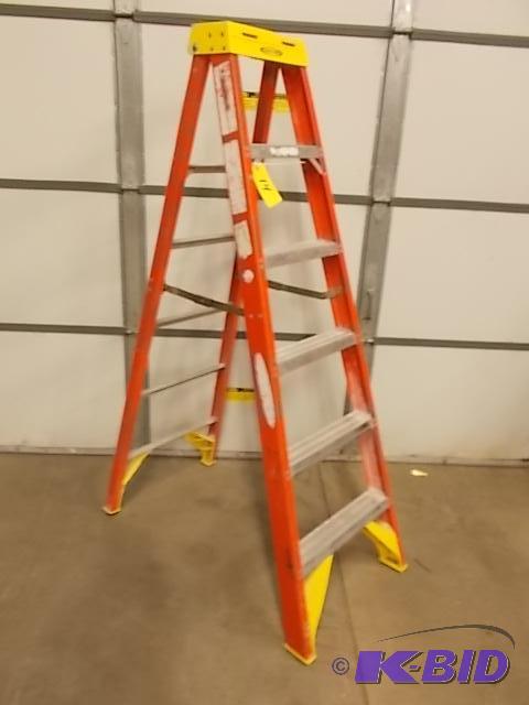 Werner 6 Fiberglass Step Ladder, 300 lb. Cap...