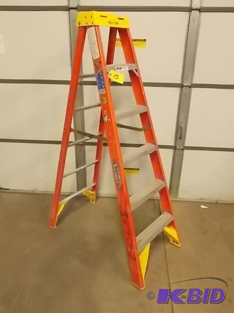 Werner 6 Fiberglass Step Ladder, 300 lb. Cap...