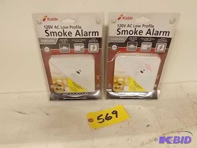 (2) Kidde Low Profile Wired Smoke Alarms...