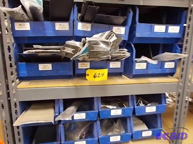 (14) Blue Bins with Asstd Low Voltage Rack C...
