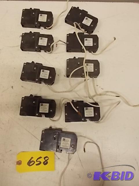 (9) Cutler Hammer 15 Amp Combo AFCI Breakers,...