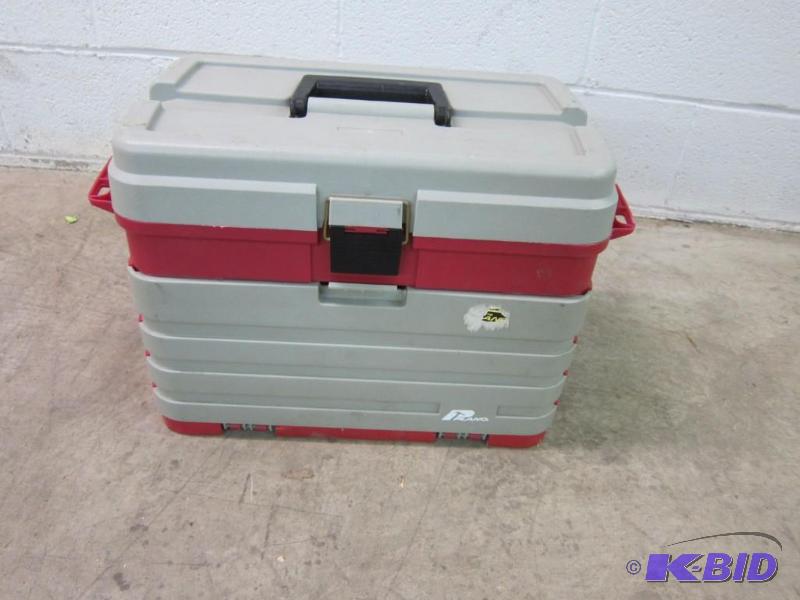 lot 18 image: Plano Tackle Box and Various Hardware