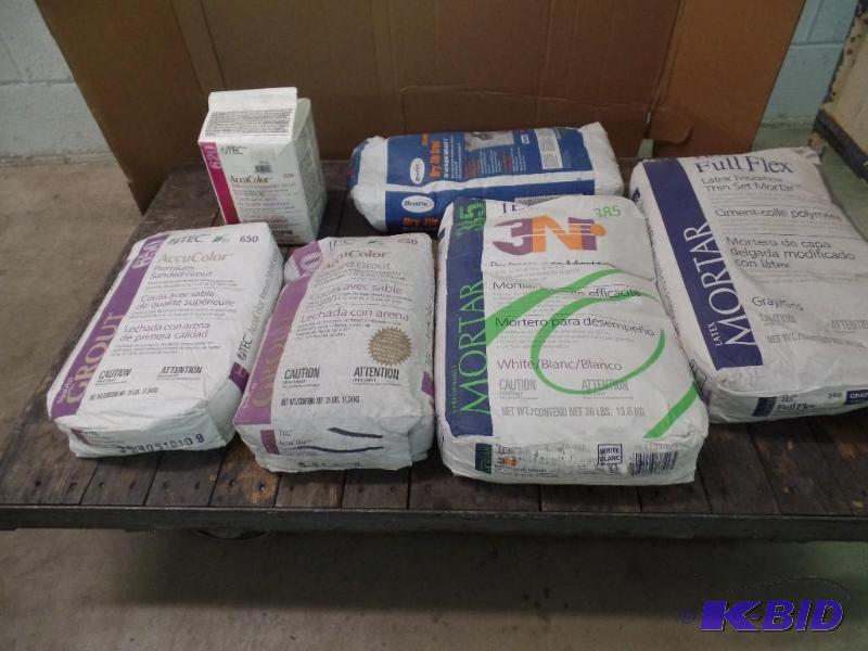 lot 32 image: 4 Containers of Grout and 2 Containers of Mortar