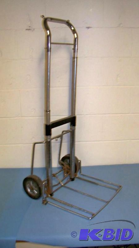 lot 58 image: CollapsibleFolding Metal Equipment Cart with Telescoping Handle