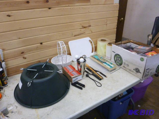 lot 127 image: Lot of Miscellaneous Items With box of empty ...