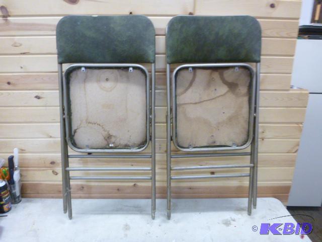 lot 163 image: Two Metal Folding Chairs...
