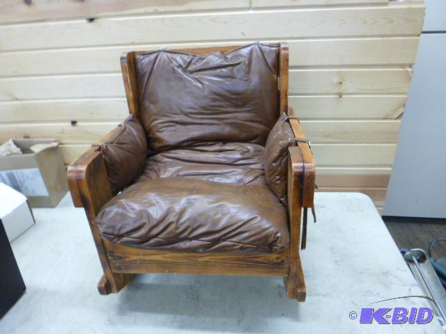 lot 240 image: Childs Padded Rocking Chair...