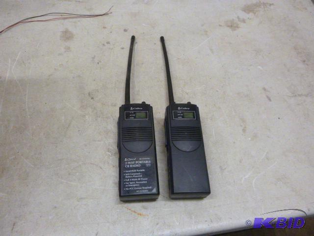 lot 248 image: Two Cobra 2 Way Portable CB Radios Model HH35...