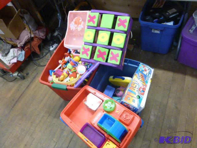 lot 62 image: Two Totes of Miscellaneous Toys...