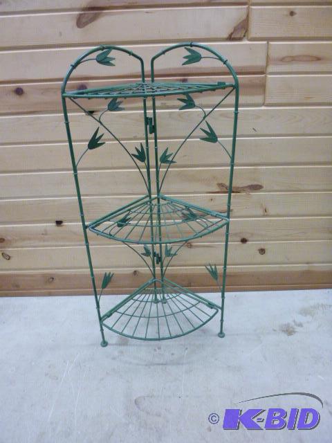 lot 65 image: 30" Corner Metal Shelf...
