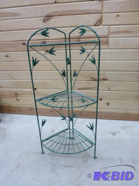 lot 66 image: 30" Corner Metal Shelf...
