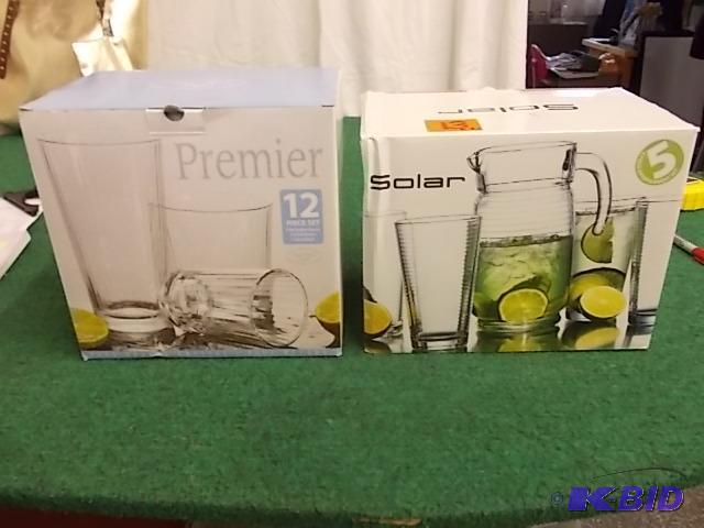 Paul Revere 12pc. Glass Set and 5pc Pitcher a...