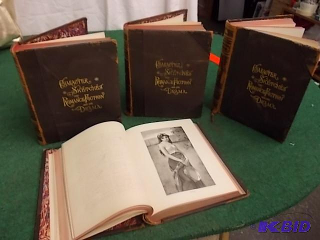 1896 Leather Bound Books &quotCharacter Sket...